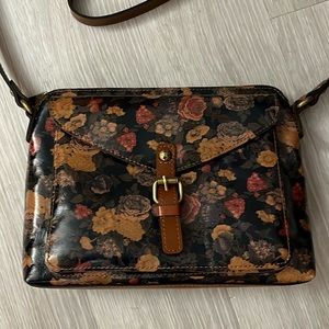 Patricia Nash floral leather crossbody purse